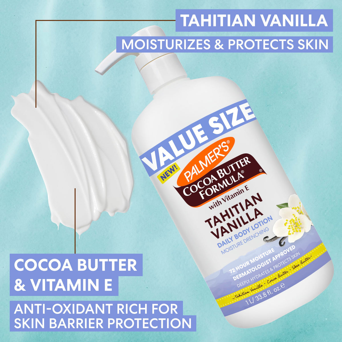 Palmer's Tahitian Vanilla Body Lotion 33.8 Fl Oz lifestyle scene