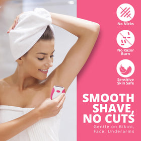 palmperfect Electric Shaver for Women side view showing ergonomic handle