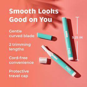 palmperfect Face Razor for women on a travel kit