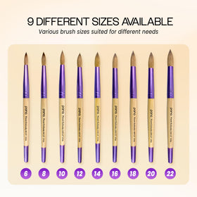 PANA Acrylic Nail Brush Size #6 length measurement
