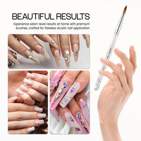 PANA Kolinsky Nail Brush round brush tip detail