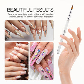 PANA Nail Brush clear handle and ergonomic design