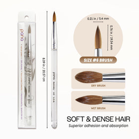 PANA Nail Brush in a nail art setup with acrylic products