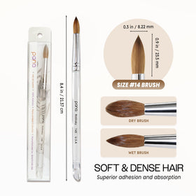 PANA Pure Kolinsky Hair Brush displayed on a workstation