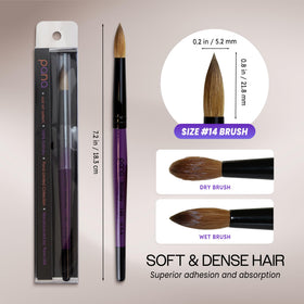 PANA Pure Kolinsky Nail Brush Size 14 in packaging