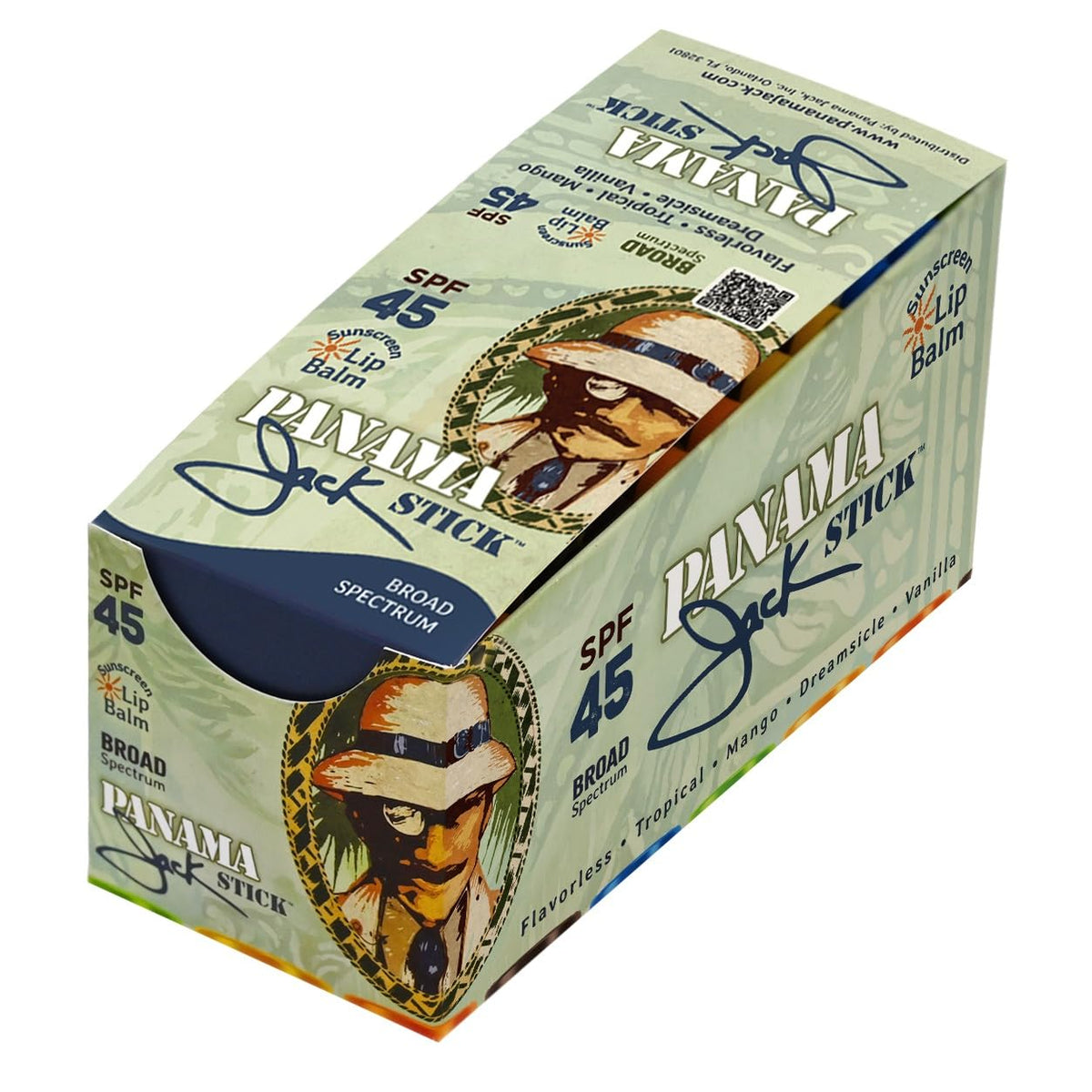 Panama Jack SPF 45 Lip Balm with adjustable dispensing knob