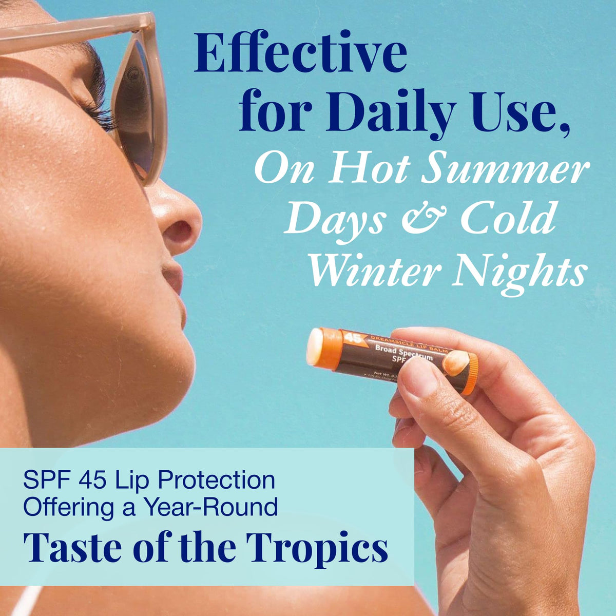 Panama Jack Sunscreen Lip Balm SPF 45 Dreamsicle flavour close-up