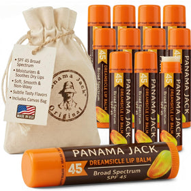 Panama Jack Sunscreen Lip Balm SPF 45 in Dreamsicle flavour front view