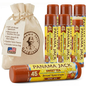 Panama Jack Sunscreen Lip Balm SPF 45 Sweet Tea 7-pack front view