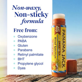 Panama Jack Sunscreen Lip Balm SPF 45 Sweet Tea outdoor setting