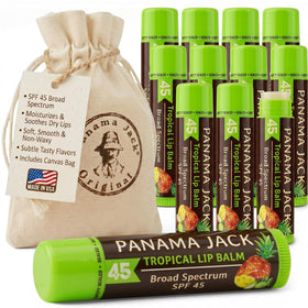 Panama Jack Sunscreen Lip Balm SPF 45 tropical flavor front view
