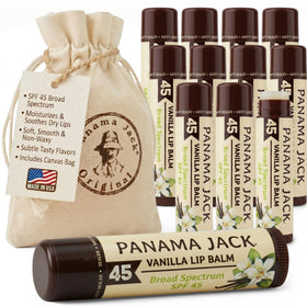 Panama Jack Sunscreen Lip Balm SPF 45 Vanilla front view