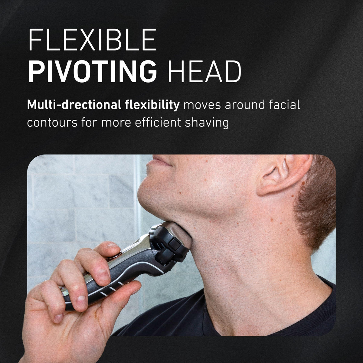 Panasonic ARC5 Electric Razor ES-LV65-S showing 30° Nanotech blades