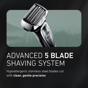 Panasonic ARC5 Electric Razor ES-LV65-S with pop-up trimmer for detailing