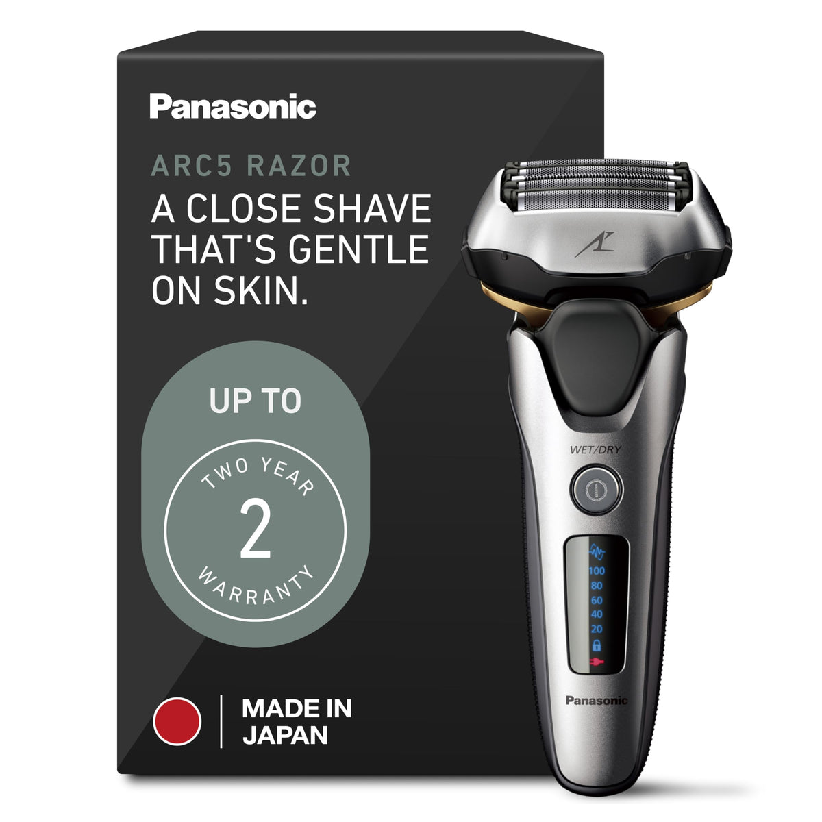Panasonic ARC5 Electric Razor front view with flexible head