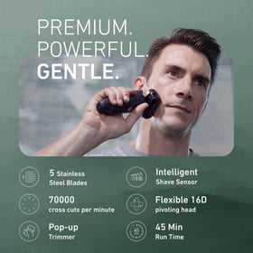 Panasonic ARC5 Electric Razor side view showing flexible pivoting head