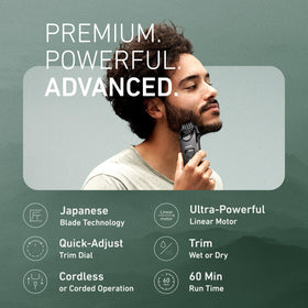 Panasonic Beard Trimmer ER-SB40-K side view showing ergonomic grip
