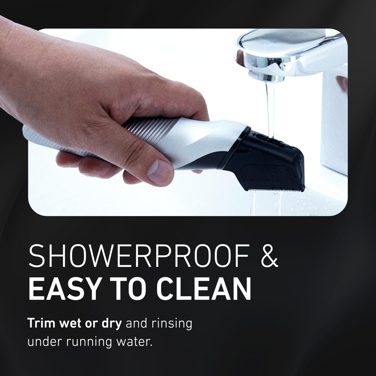 Panasonic body groomer showing adjustable comb settings