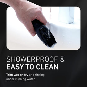 Panasonic ER-GB42-K trimmer displaying adjustable length settings