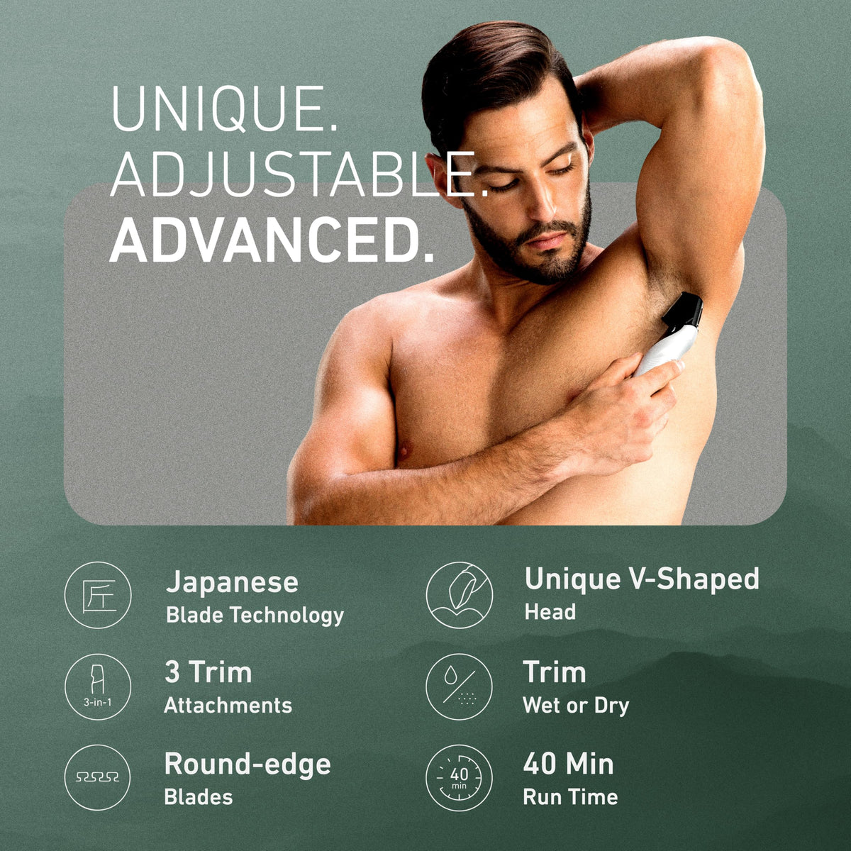 Panasonic ER-GK60-S trimmer with comb attachments