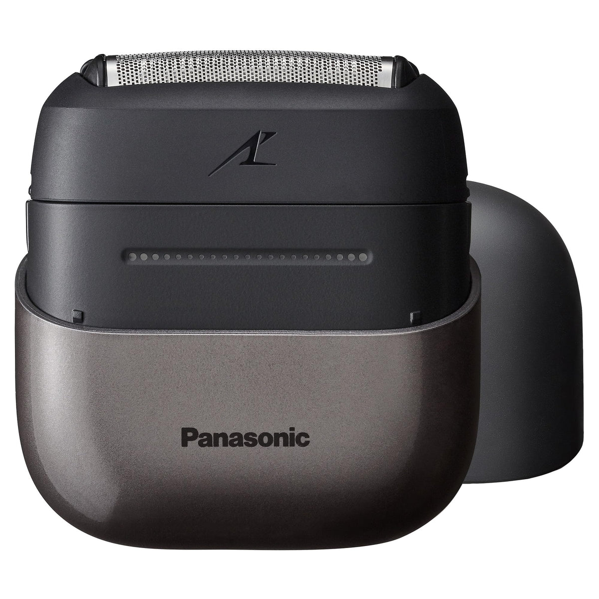 Panasonic ES-CM3A-K Travel Shaver front view with USB-C charging port