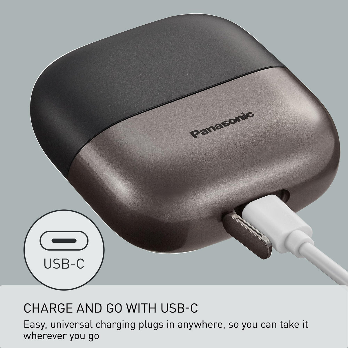 Panasonic ES-CM3A-K Travel Shaver in a travel bag