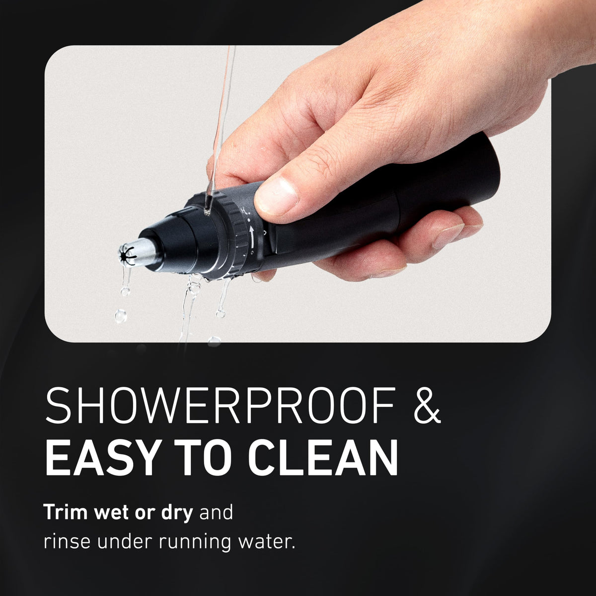 Panasonic Men's Ear and Nose Hair Trimmer with battery compartment