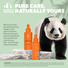 Panda's Promise Pure Batana Oil back view with ingredient list