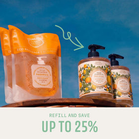 Panier des Sens hand soap bottle with two refill pouches