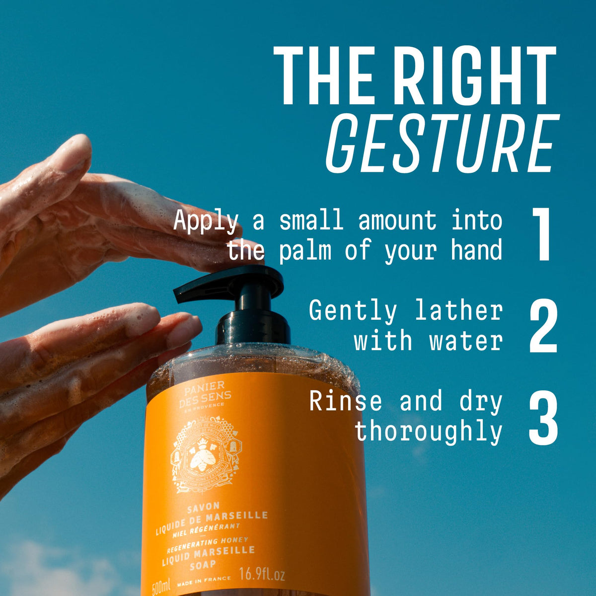 Panier des Sens Honey Liquid Hand Soap recyclable packaging