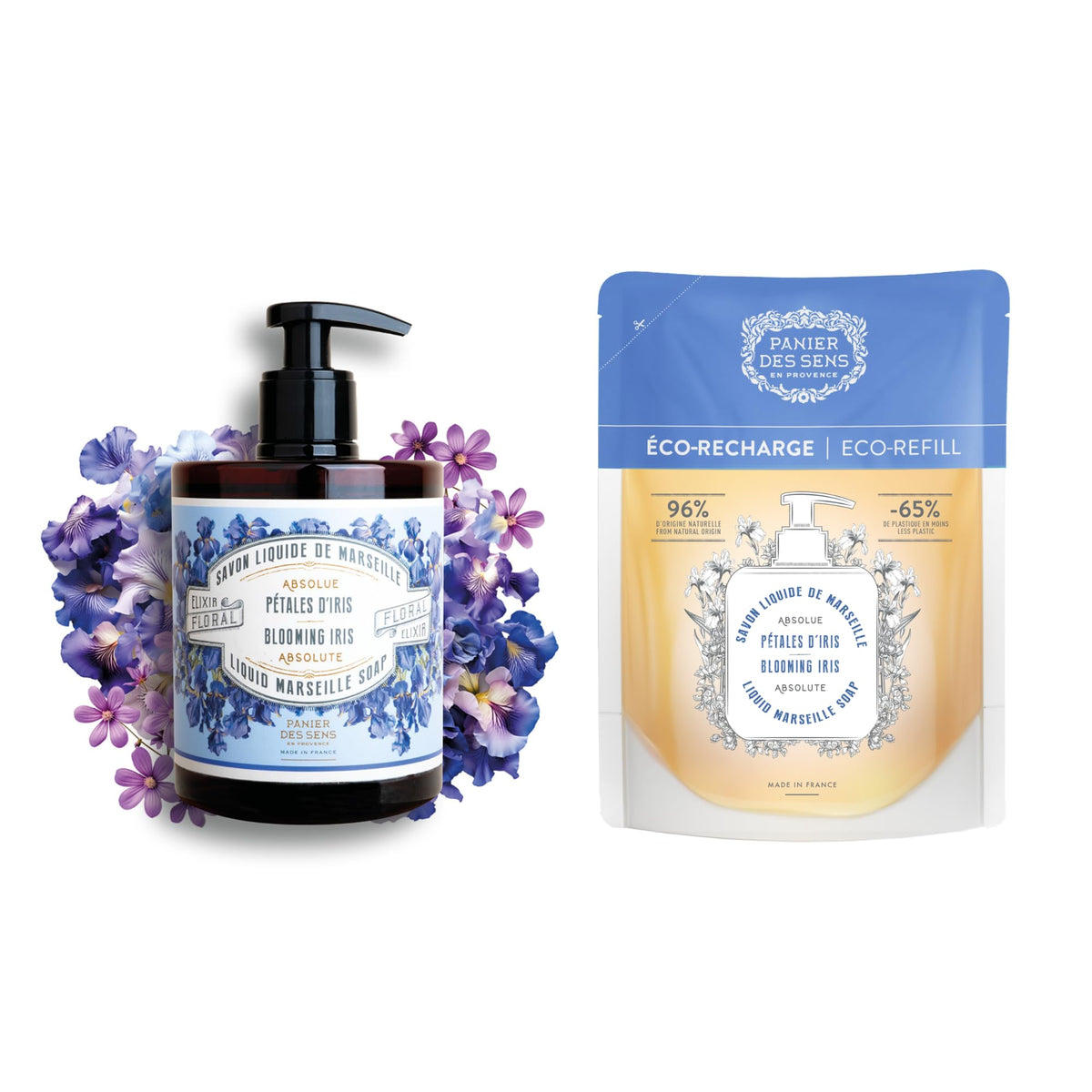 Panier des Sens Iris Liquid Hand Soap 33.8 fl oz front view