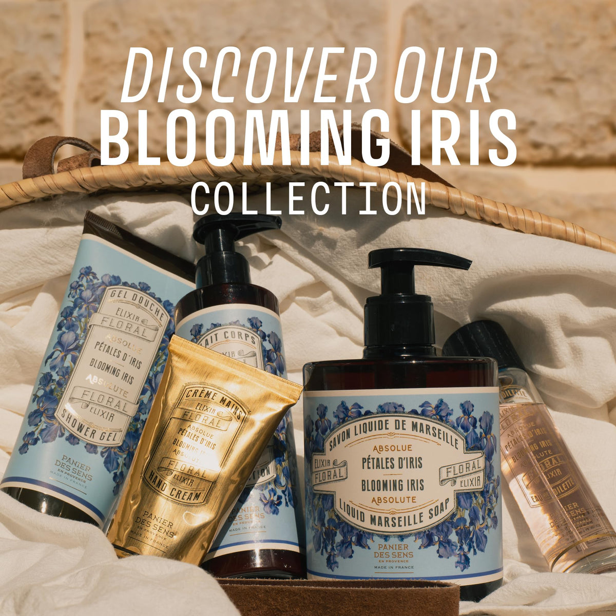 Panier des Sens Iris Liquid Hand Soap lifestyle scene
