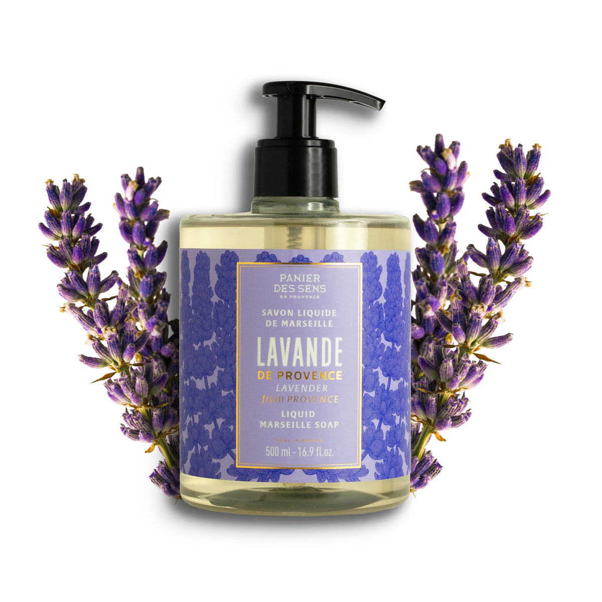 Panier des Sens Lavender Liquid Hand Soap 16.9 fl oz front view
