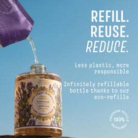 Panier des Sens Lavender Liquid Hand Soap lather on hands