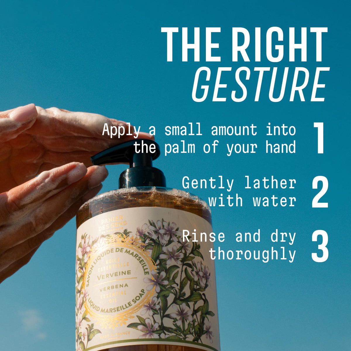Panier des Sens Lemon Verbena Liquid Hand Soap back view