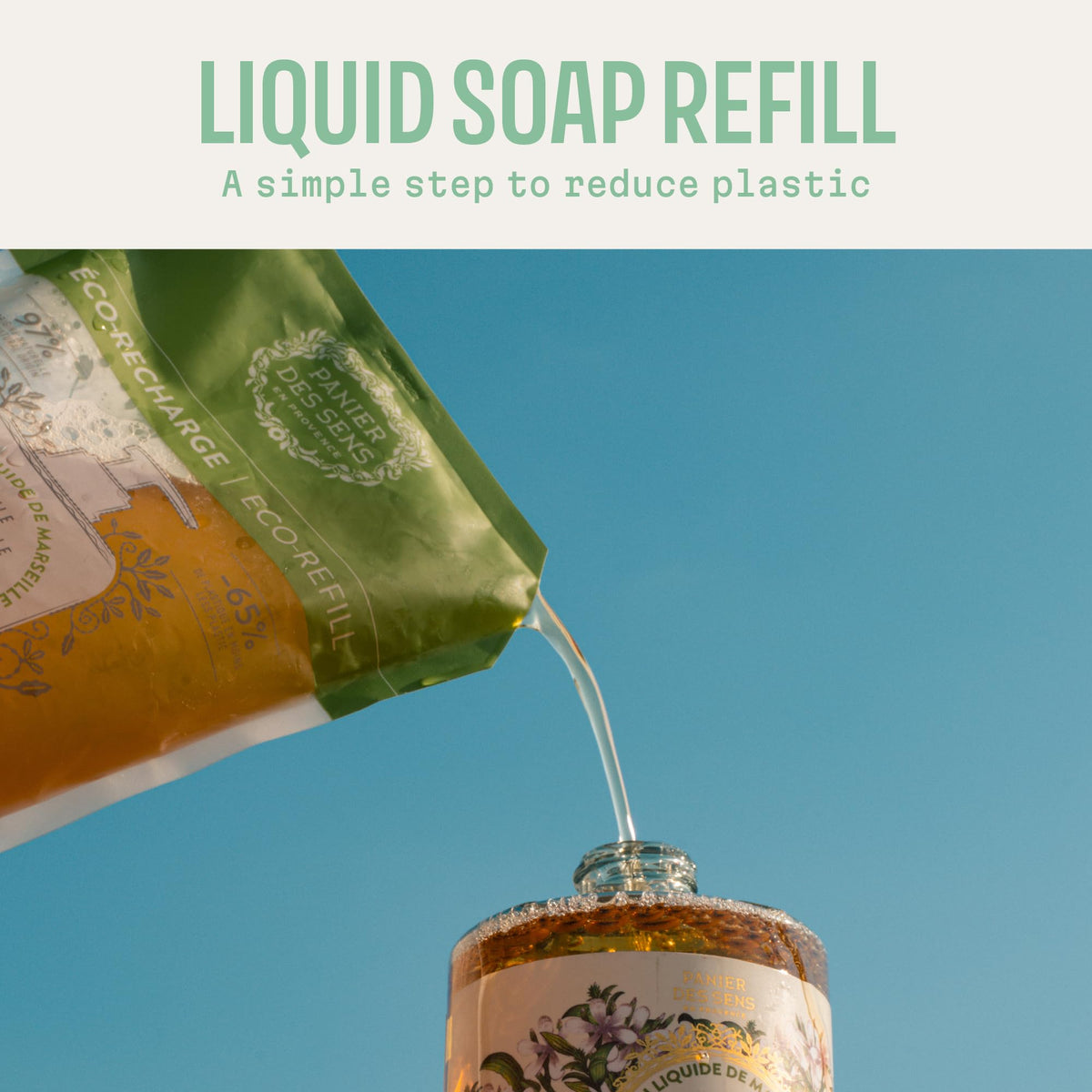 Panier des Sens Lemon Verbena Liquid Hand Soap label detail