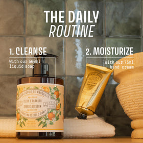 Panier des Sens Orange Blossom Liquid Hand Soap texture on hand
