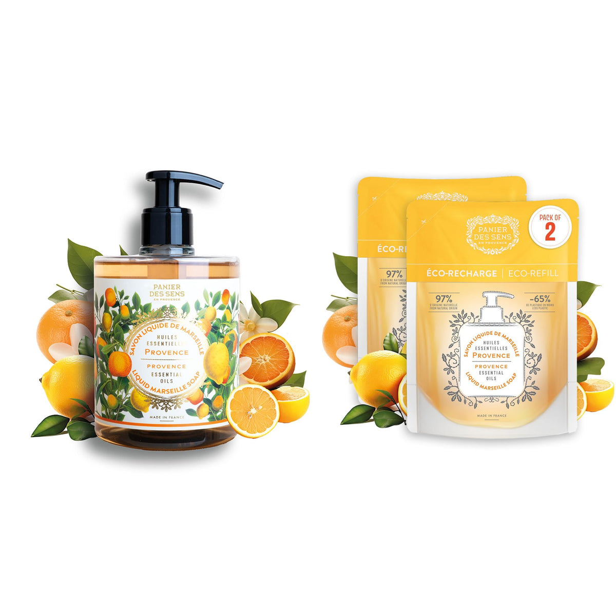 Panier des Sens Provence Citrus Liquid Hand Soap 50.7 fl oz front view