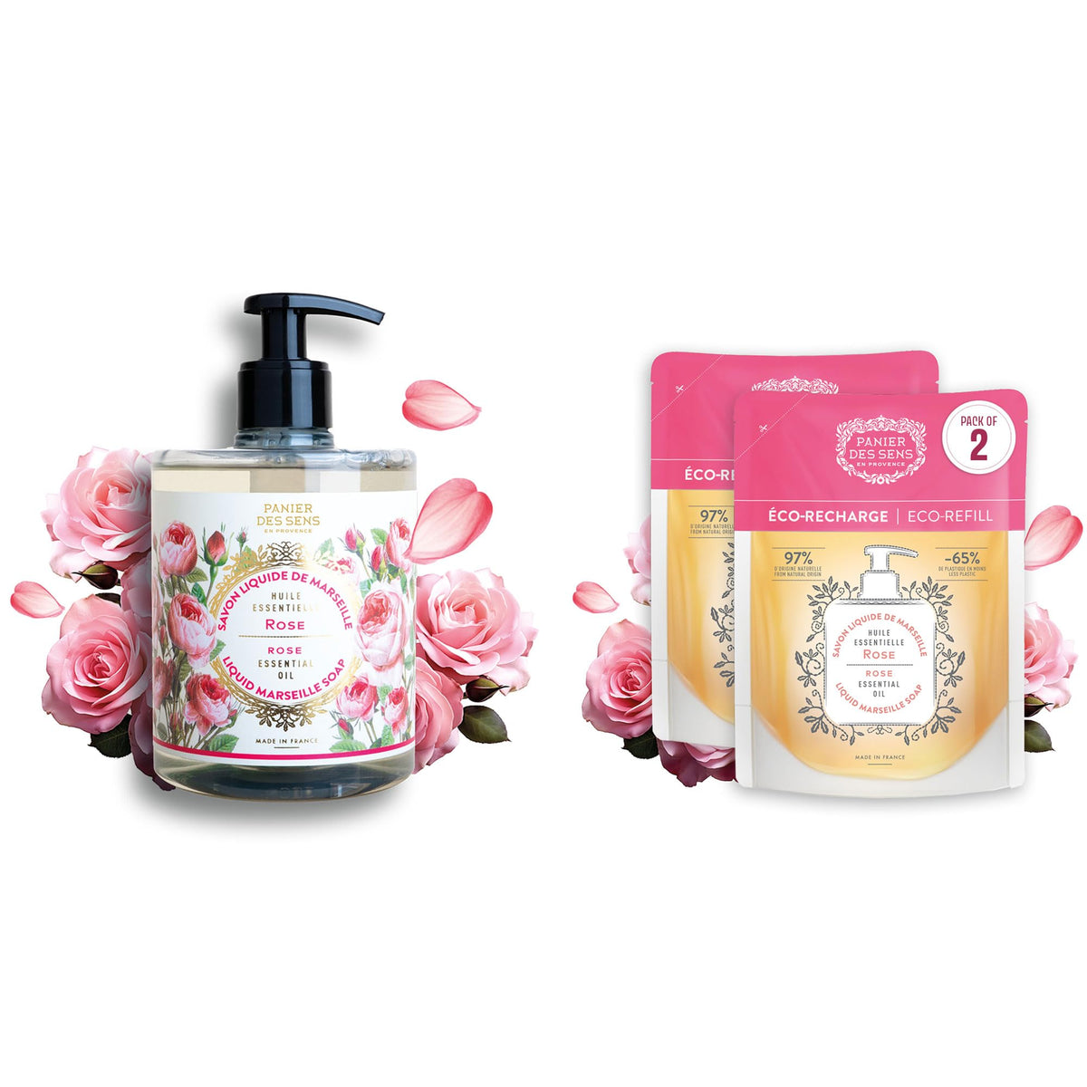 Panier des Sens Rose Liquid Hand Soap 50.7 fl oz front view