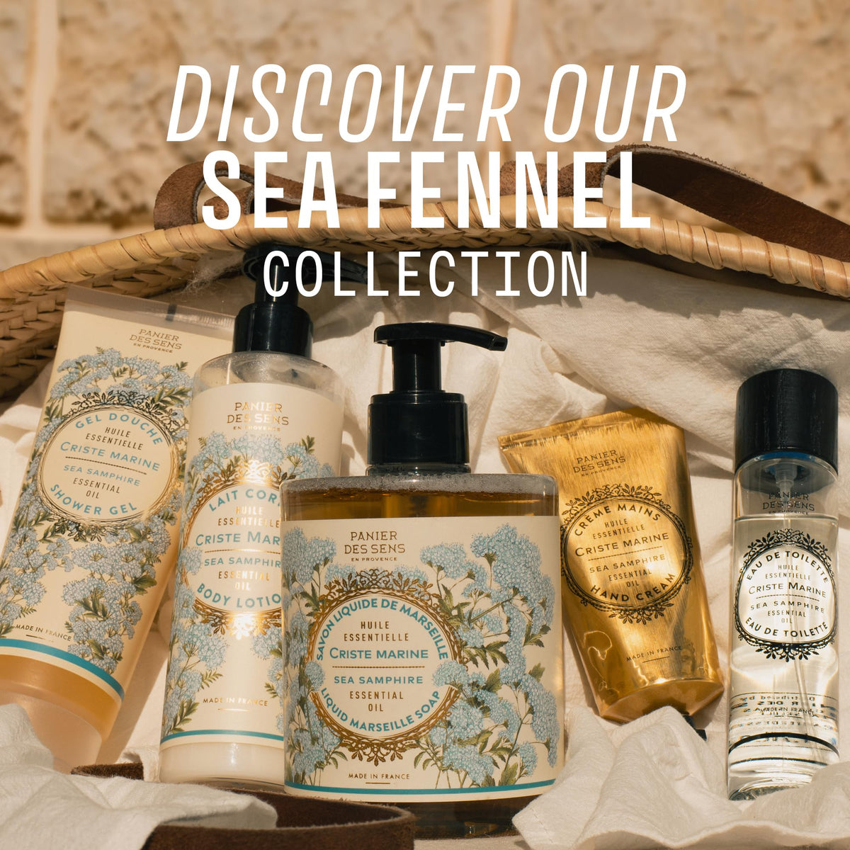 Panier des Sens Sea Samphire Liquid Hand Soap with olive oil ingredient