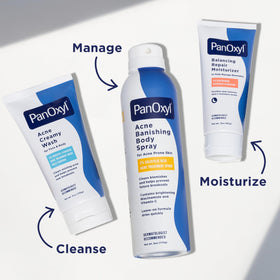 PanOxyl Acne Banishing Body Spray 6 oz bottle side view