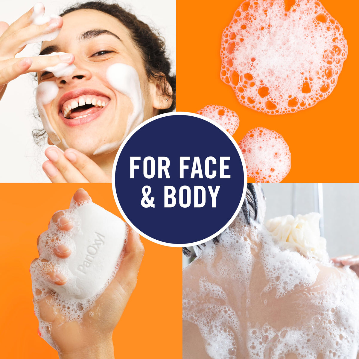 PanOxyl Acne Bar lathering in hands