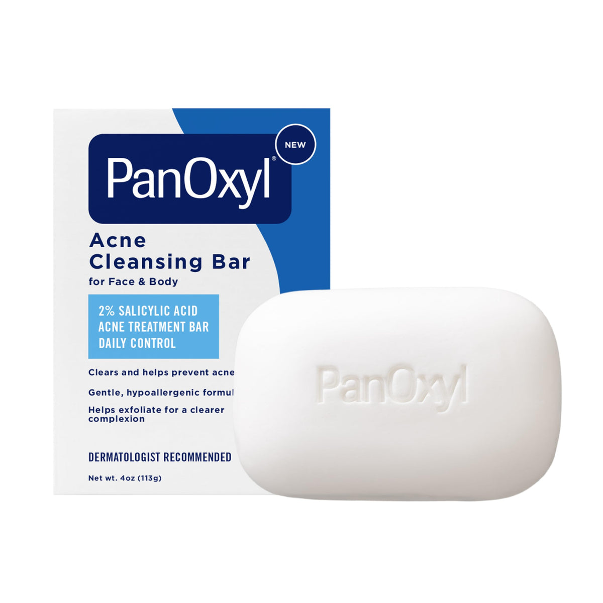 PanOxyl Acne Cleansing Bar 2% Salicylic Acid front view