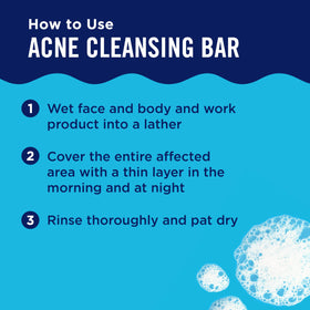 PanOxyl Acne Cleansing Bar with skincare routine products