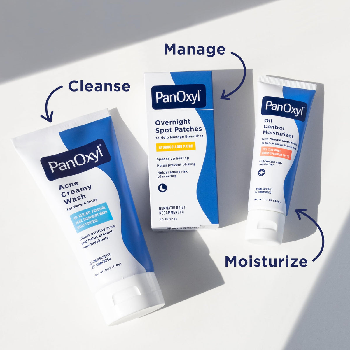 PanOxyl Antimicrobial Acne Creamy Wash 4% Benzoyl Peroxide packaging