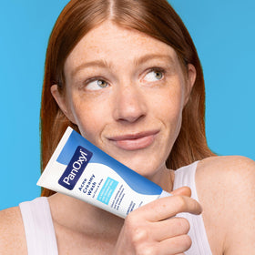 PanOxyl Antimicrobial Acne Creamy Wash 4% Benzoyl Peroxide texture close-up