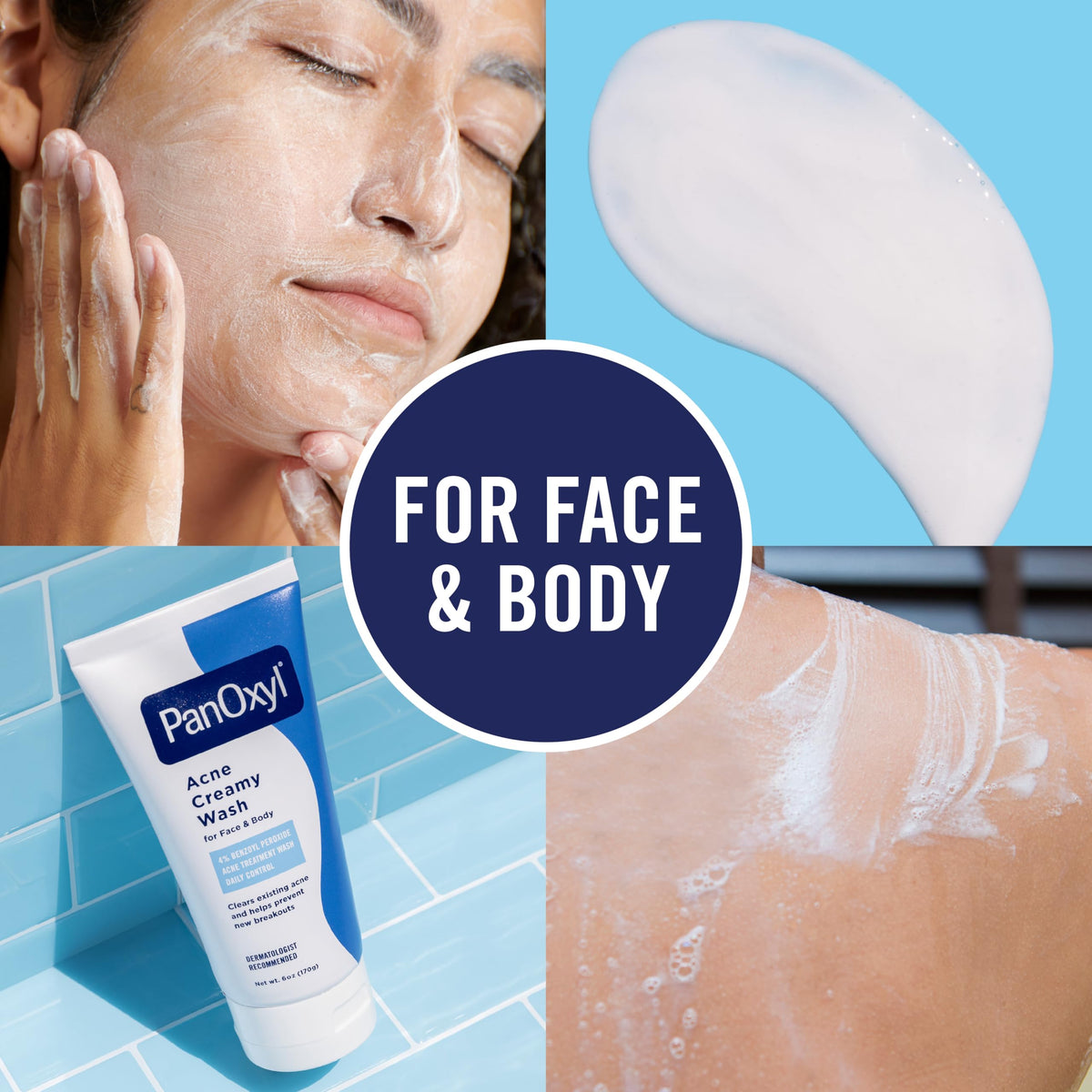 PanOxyl Antimicrobial Acne Creamy Wash 4% Benzoyl Peroxide with pump