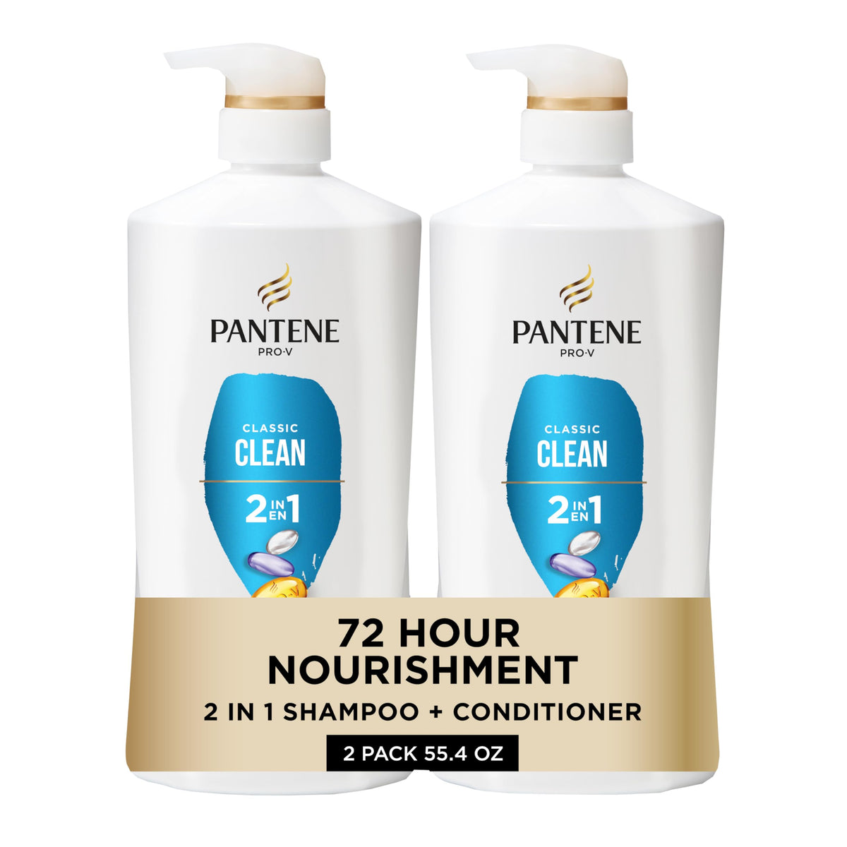 Pantene 2-in-1 Shampoo & Conditioner Classic Clean 27.7 Oz front view