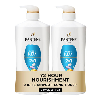Pantene 2-in-1 Shampoo & Conditioner Classic Clean 27.7 Oz front view