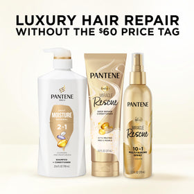 Pantene 2-in-1 Shampoo & Conditioner Daily Moisture Renewal with hair care products
